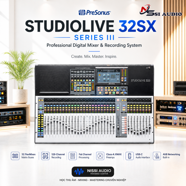 PreSonus StudioLive 32SX Series III – Sức Mạnh Mixer 32 Kênh Trong Thiết Kế Nhỏ Gọn