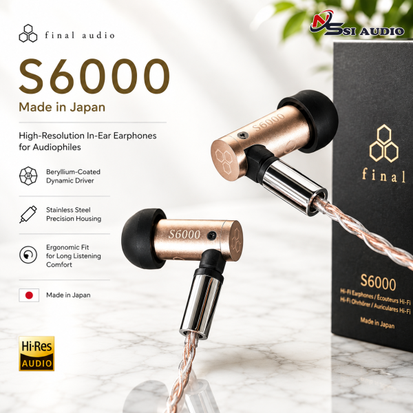 Final Audio S6000 (Made in Japan) – Tai Nghe In-Ear Có Dây Flagship Dòng S-Series Đỉnh Cao!