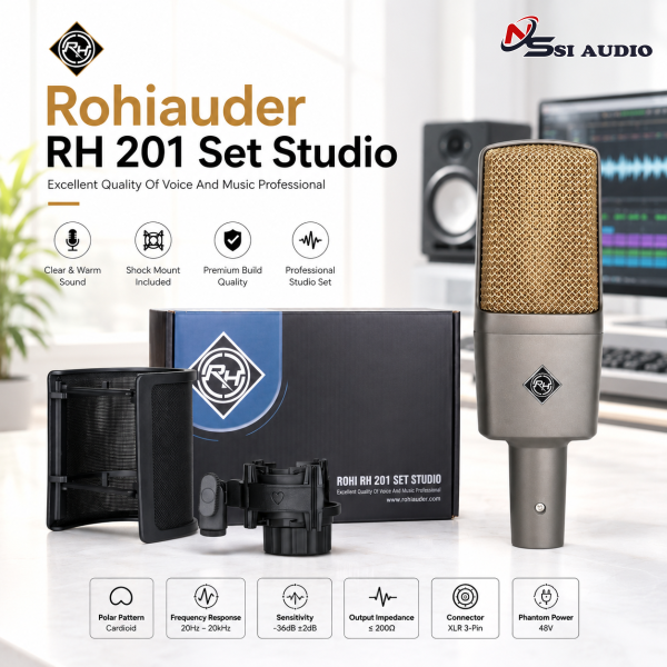 Rohiauder RH 201 Set Studio – Bộ Micro Thu Âm & Livestream Chuyên Nghiệp