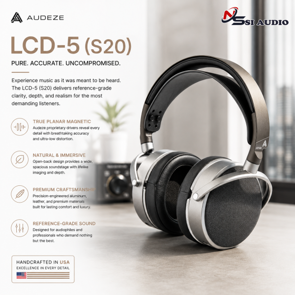 Audeze LCD-5 (S20) – Tai Nghe Từ Phẳng Flagship: Chuẩn Mực Độ Chính Xác