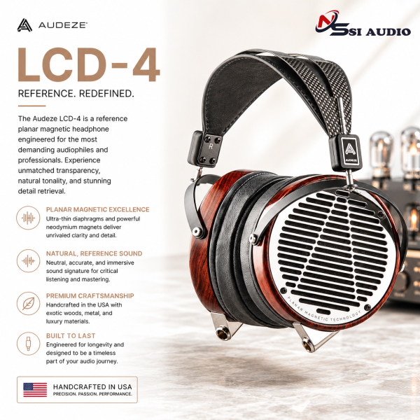 Audeze LCD-4 – Tai Nghe Từ Phẳng Tham Chiếu: Đỉnh Lực Của Dải Trầm