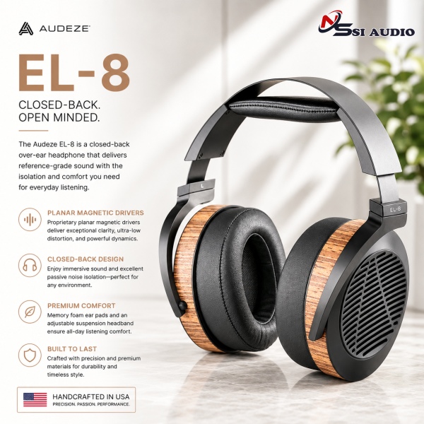 Audeze EL-8 Open-Back – Tai Nghe Từ Phẳng Thiết Kế Bởi BMW DesignworksUSA