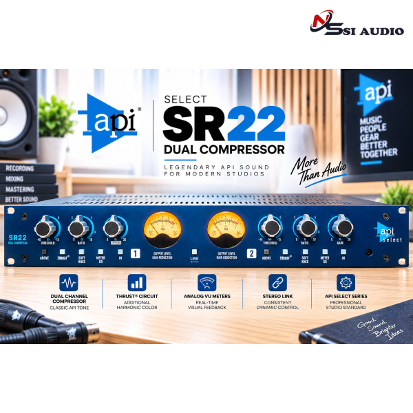 API Select SR22 Dual Compressor – Bộ Nén Âm Thanh 2 Kênh Chuẩn Rack 2U