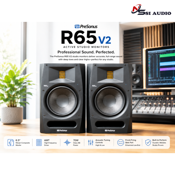 Loa PreSonus R65 V2: Treble Ruy-Băng AMT Siêu Sắc Nét – Định Hình Bản Mix Chi Tiết