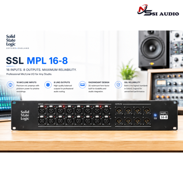 SSL MPL 16-8: Kỹ Thuật Số Đỉnh Cao – Hộp Thu Tín Hiệu Sân Khấu Dante 24 Kênh Chuyên Nghiệp
