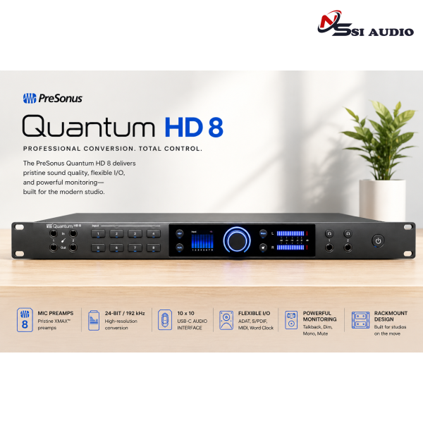 PreSonus Quantum HD 8: Card Âm Thanh 32-Bit/192kHz Đẳng Cấp Studio
