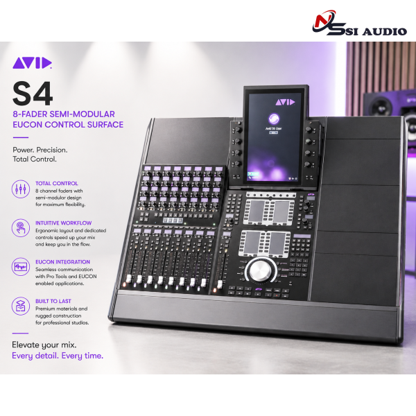 Avid S4 (8-fader) – Sức Mạnh Điều Khiển Tuyệt Đối Trong Thiết Kế Gọn Gàng