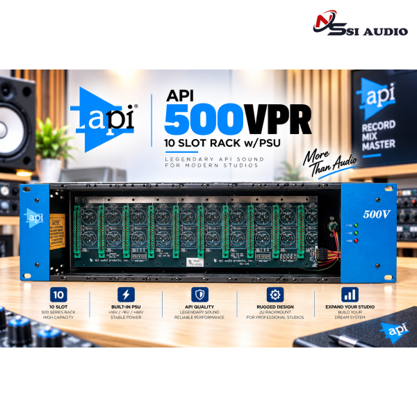 API 500VPR 10 Slot Rack w/PSU – Khung Nguồn Chứa Module 500 Series 10 Slot Chuẩn Rack 3U