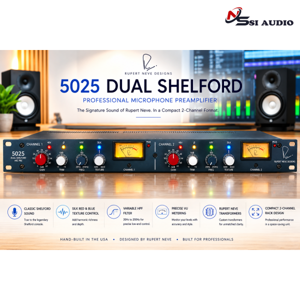 Rupert Neve Designs 5025 Dual Shelford – Bộ Tiền Khuếch Đại Micro Kép Đỉnh Cao Mang Tinh Hoa Analog Huyền Thoại