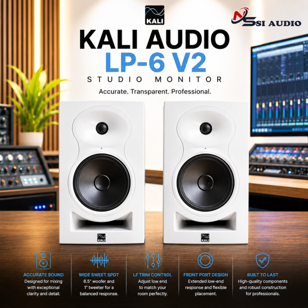 Kali Audio LP-6 V2 Studio Monitor (White)