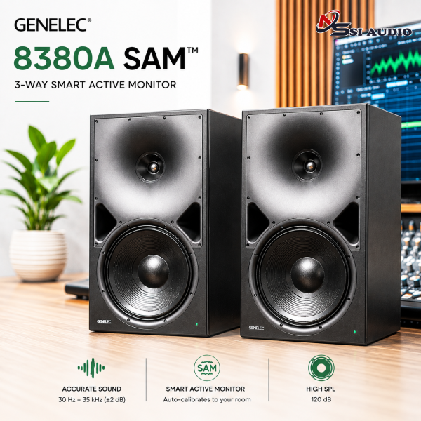 Genelec 8380A SAM™ – Loa Kiểm Âm 3-Way Main Monitor Cao Cấp Cho Phòng Thu Chuyên Nghiệp