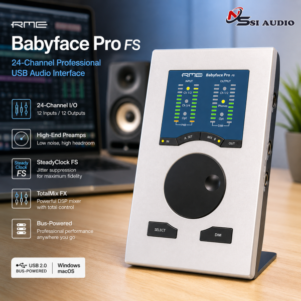 RME Babyface Pro FS – Audio Interface Di Động Đỉnh Cao, Chuẩn Mực Xung Nhịp Tham Chiếu Từ Đức