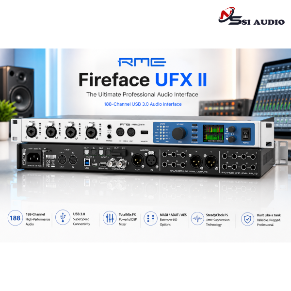 RME Fireface UFX II – Flagship Audio Interface 60 Kênh, Trung Tâm Điều Phối Âm Thanh Tối Thượng Cho Studio Thương Mại