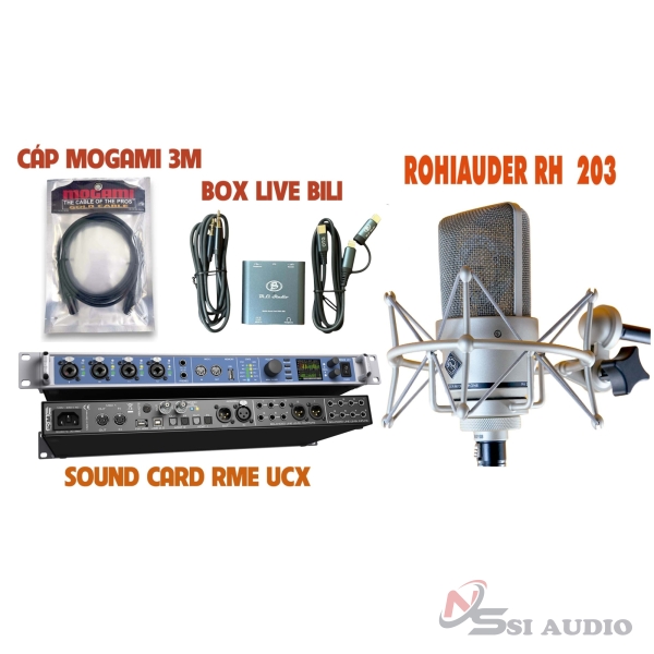 Combo Livestream Micro Rohiauder RH 203 + Soundcard RME UCX