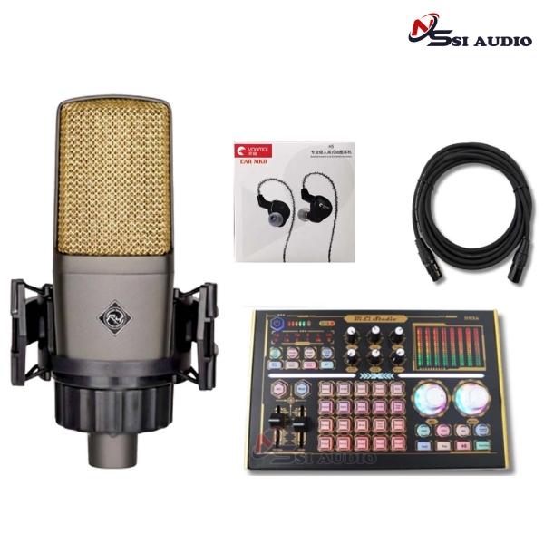 Combo Livestream Rohiauder RH201 + Soundcard DMX6 + Tai nghe Yanmai H5 + Dây Rohi XLR 3m