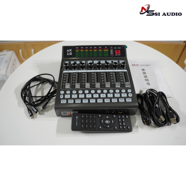 Bàn Trộn Âm Thanh Tích Hợp Soundcard Jialai Zhongke AK10 – Thiết Bị Livestream, Thu Âm Flagship