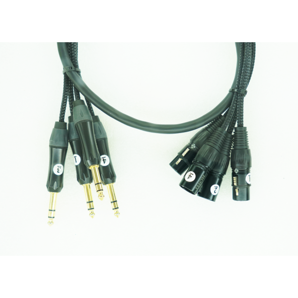 Dây Rohi 4 Line XLR To 6mm TRS 1m