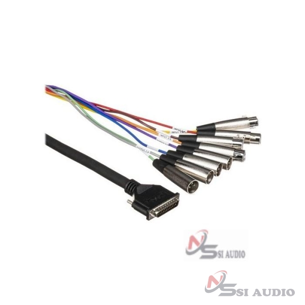 Aes/Ebu Snake, DB25 TO 4 X XLR3M AND 4 X XLR3F, 3 M