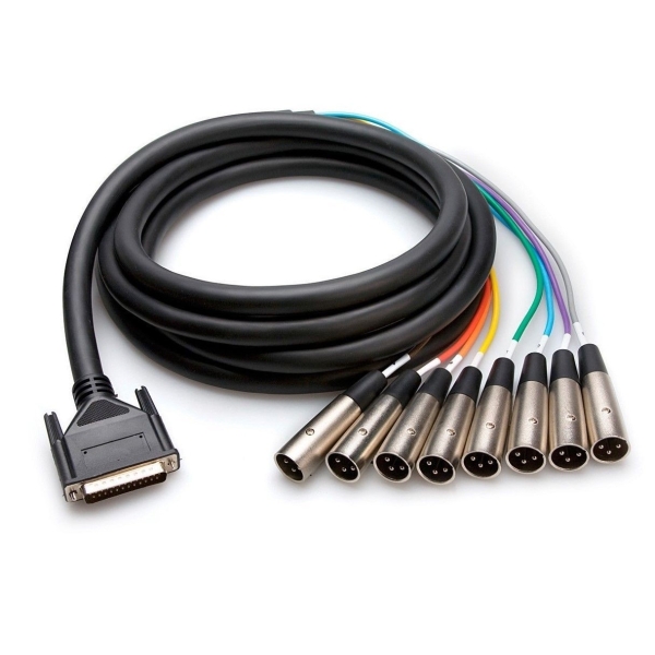 HOSA BALANCED SNAKE DB25 TO XLR3M- 1M