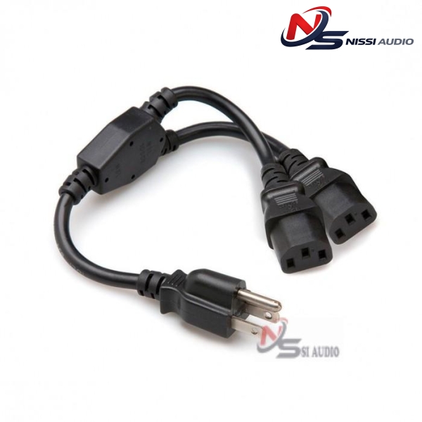 Hosa Power Y Cable Dual Iec C13 To Nema 5-15p