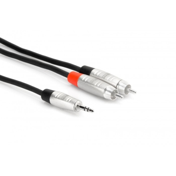 Hosa Pro Stereo Breakout Rean 3.5mm Trs To Dual Rca