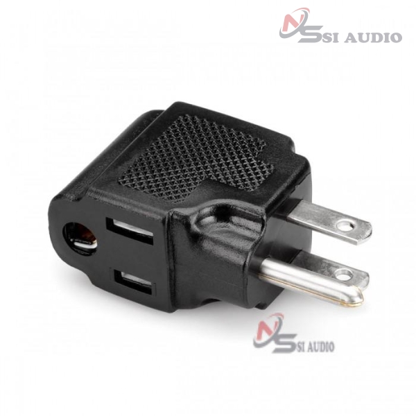 Hosa Right-Angle Power Adaptor Nema 5-15r To Nema 5-15p