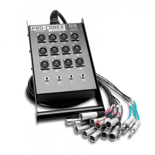 Hosa Stage Box Snake 12 Xlr Sends & 4 Trs Returns
