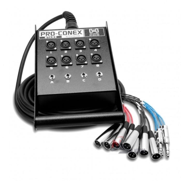 Hosa Stage Box Snake 8 Xlr Sends & 4 Trs Returns