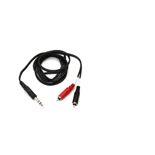 HOSA TRS-202 INSERT CABLE - 1/4 INCH TRS MALE TO DUAL RCA MALE  1.5M