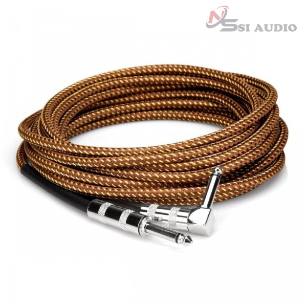 Hosa Tweed Guitar Cable Straight To Right-Angle