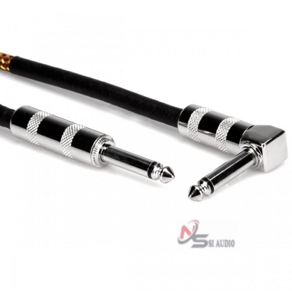Hosa Tweed Guitar Cable Straight To Right-Angle