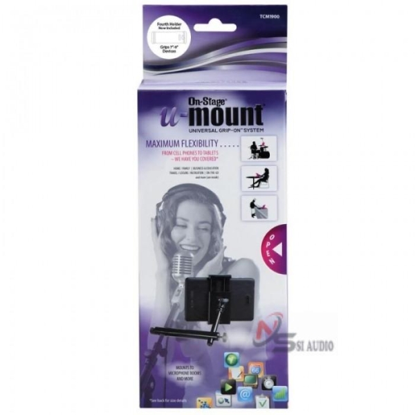 On-Stage Tcm1900 U-Mount Universal Grip-On System W/ Mounting Bar