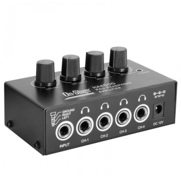 ON-STAGE HA4000 4-CHANNEL HEADPHONE AMP