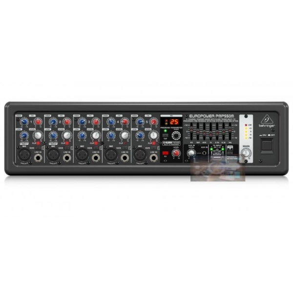 PMP550M Powered Mixer Behringer 500W Klark Teknik Multi-FX FBQ