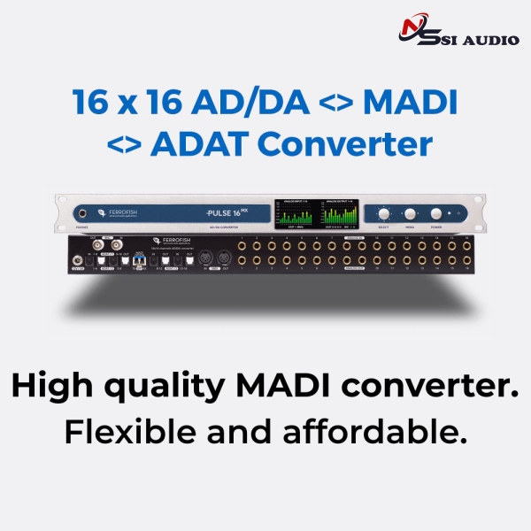 Ferrofish Pulse 16 MX 16x16 AD/DA Converter MADI ADAT Chính Hãng | Bộ Chuyển Đổi Âm Thanh Studio Cao Cấp