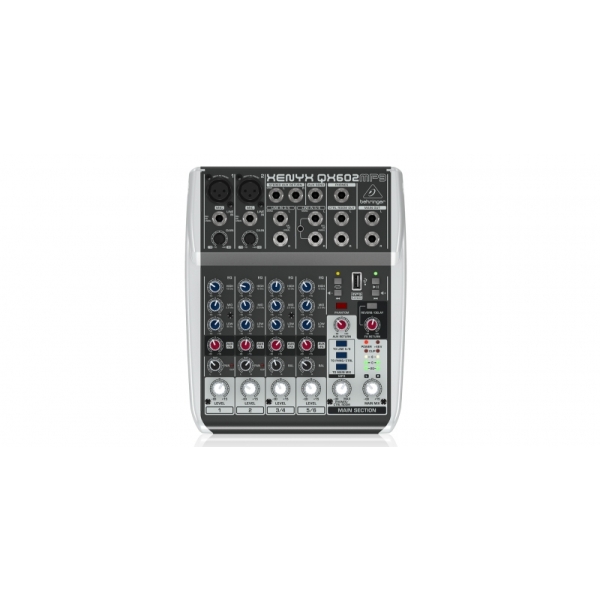 QX602MP3 Mixer Behringer Analog 6 in 2 Bus Tích Hợp Mic Preamp, EQ MP3,FX| Mixer cơ Behringer QX602MP3