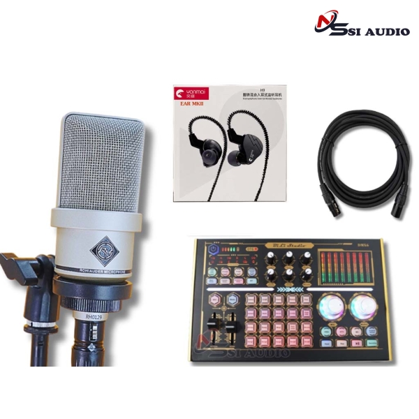 Combo hát live stream Micro RH 202 + sound card DMX6 bluetooth