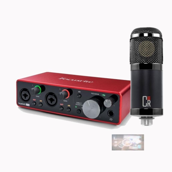 Sound Card Focusrite Scarlett 2i2 - MXL CR89 LOW NOISE CONDENSER MICROPHONE COMBO