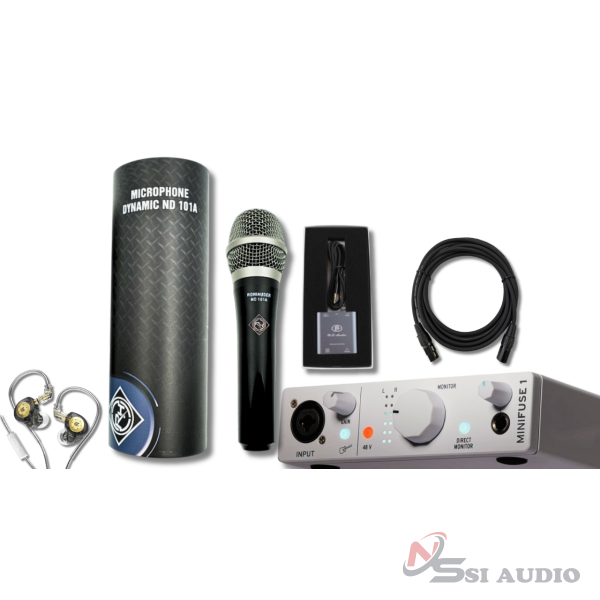 Combo hát live karaoke sơ cấp micro Rohiauder 101A + Minifuse 1