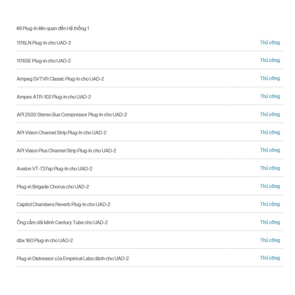 UAD 2 gói 49 plugins Dùng DSP