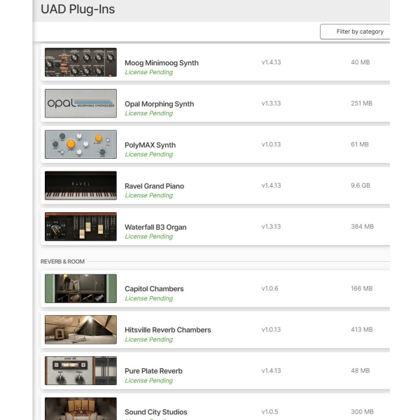 UAD Spack Gói 49 plugins gen 2  không phần cứng
